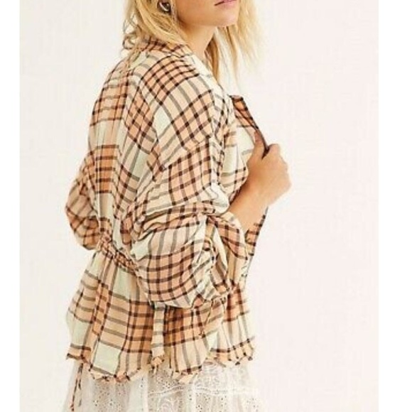 🌙FREE PEOPLE Pacific Dawn Plaid Shirt🌙 - Picture 2 of 8